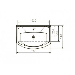 УМЫВАЛЬНИК RUNO мебельный Rosa Элеганс 65 (00000000438)
